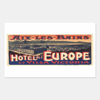 Hotel del Europe (Aix Les Bains) Rectangular Sticker