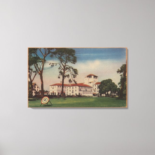Hotel Del Monte and Archery Lawn - Monterey, CA Canvas Print (Front)