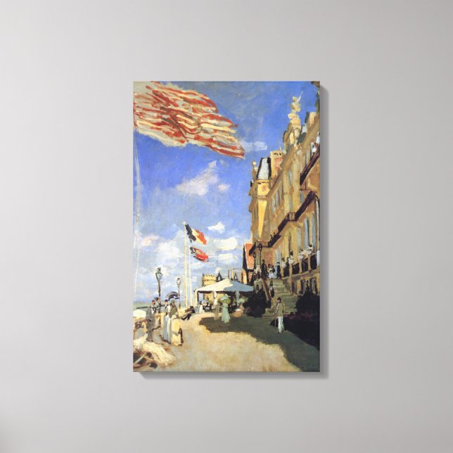 Hotel des Roches Noires, Trouville by Claude Monet Canvas Print (Front)