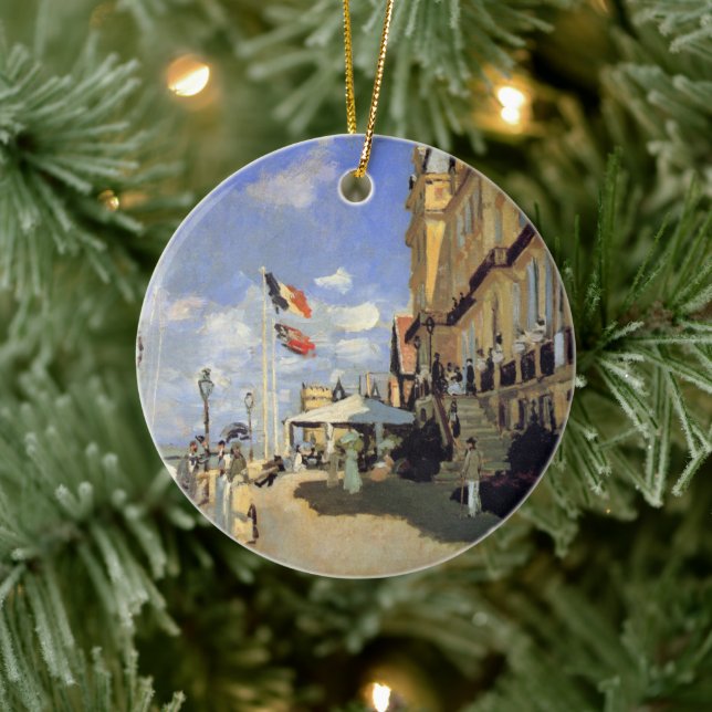 Hotel des Roches Noires, Trouville by Claude Monet Ceramic Tree Decoration (Tree)