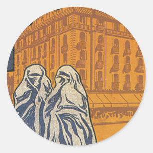 Hotel Excelsior Casablanca Classic Round Sticker