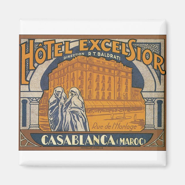 Hotel Excelsior Casablanca Magnet (Front)