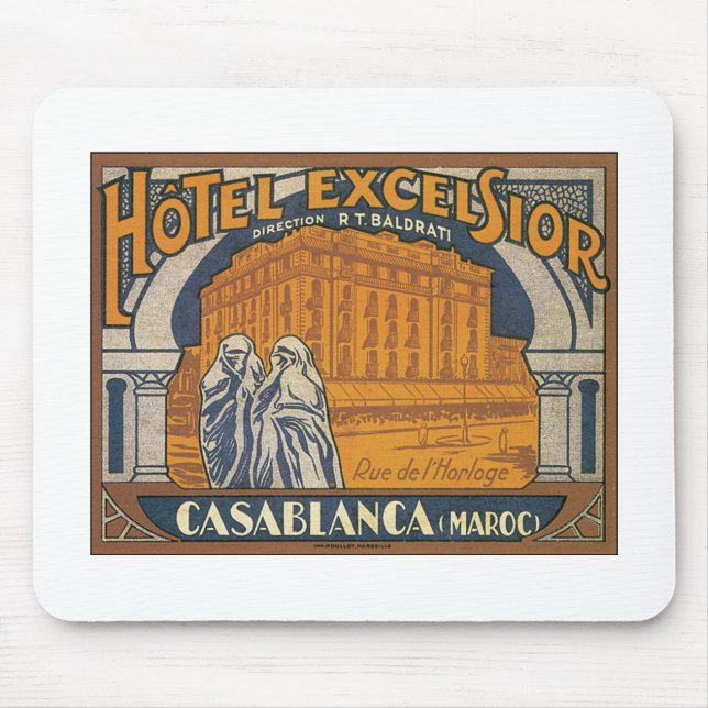 Hotel Excelsior Casablanca Mouse Mat (Front)