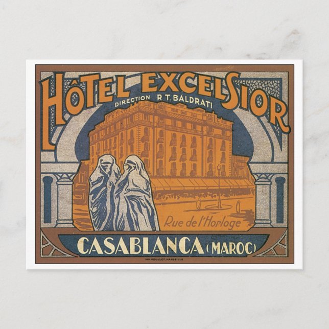 Hotel Excelsior Casablanca Postcard (Front)