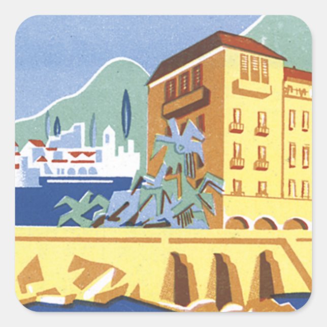 Hotel Excelsior Dubrovnik Square Sticker (Front)