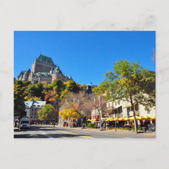 Hotel Frontenac High Above Quebec City Postcard (Front)