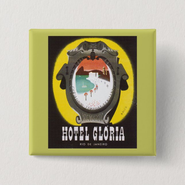 Hotel Gloria 15 Cm Square Badge (Front)