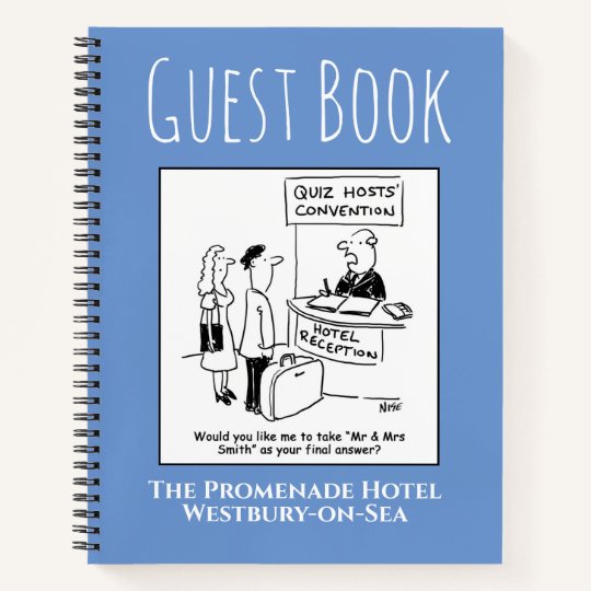 Hotel Guest Book with Name Zazzle.co.uk