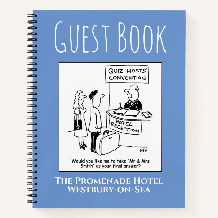 Hotel Guest Book with Name Zazzle.co.uk