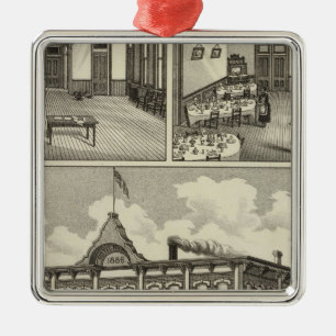 Hotel Hicks, Stockton, Kansas Metal Tree Decoration