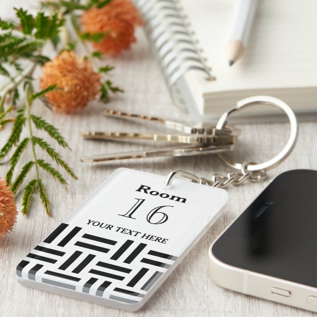 Hotel lodge Resort Custom Room Key Key Ring (Front Right)