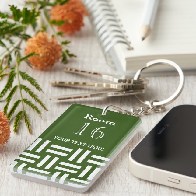 Hotel lodge Resort Custom Room Key Key Ring (Front Right)