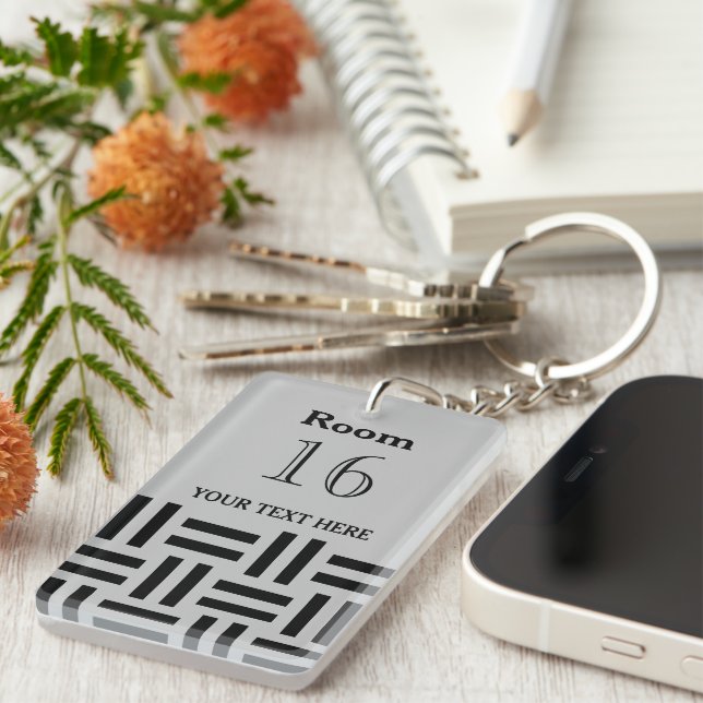 Hotel lodge Resort Custom Room Key Ring (Front Right)