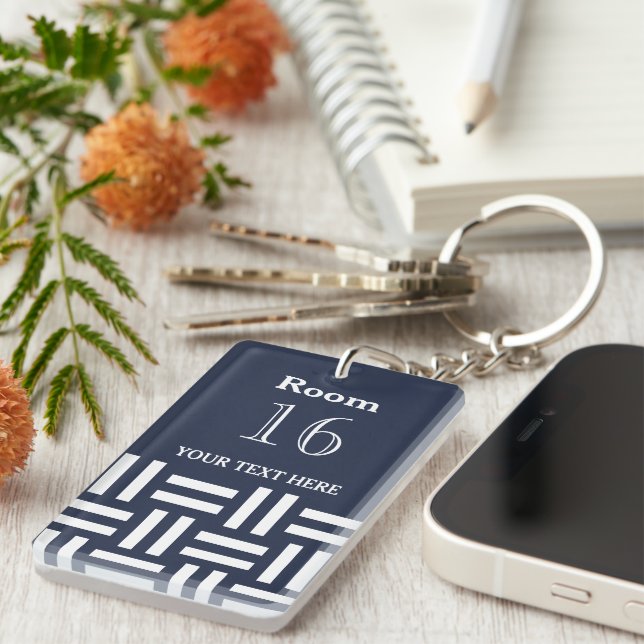 Hotel lodge Resort Custom Room Key  Ring (Front Right)