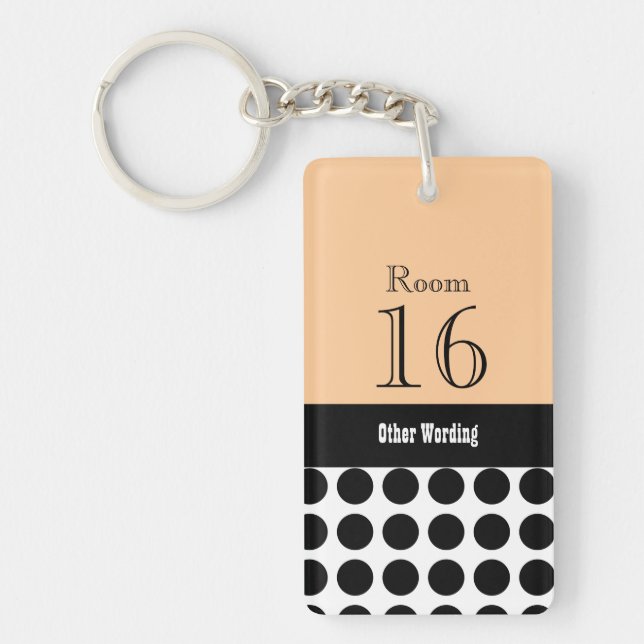 Hotel lodge resort room key (double sided) ring (Front)