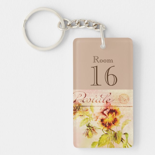 Hotel lodge resort room key (double sided) ring (Front)