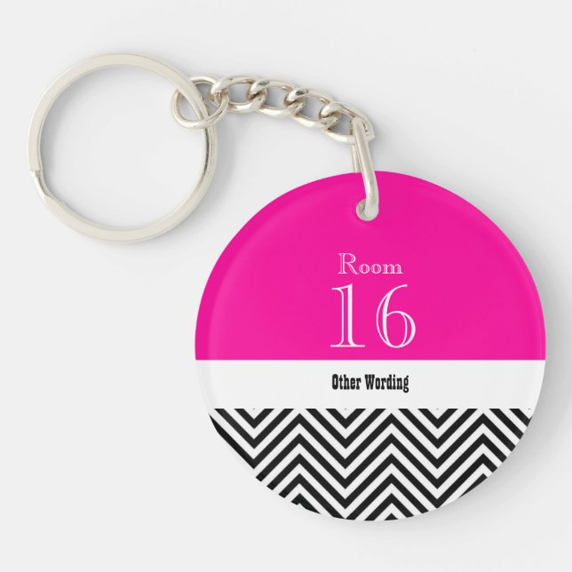 Hotel lodge resort room key (double sided) ring (Front)
