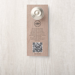 Hotel Logo QR Code Guest Information Door Hanger