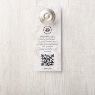 Hotel Logo QR Code Guest Information Door Hanger