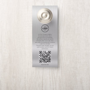 Hotel Logo QR Code Guest Information Door Hanger