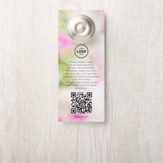 Hotel Logo QR Code Guest Information Door Hanger