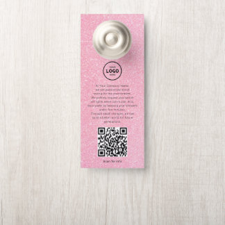 Hotel Logo QR Code Guest Information Door Hanger