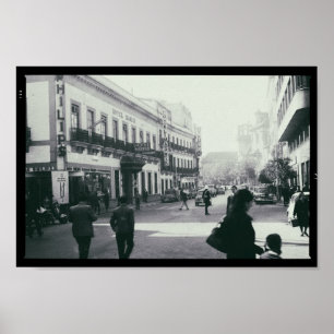 Hotel Madrid 1964 Spain Monochrome Poster