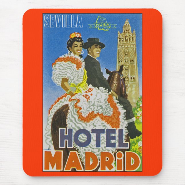 Hotel Madrid Mouse Mat (Front)