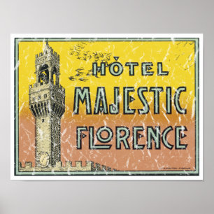 Hotel Majestic - distressed Poster