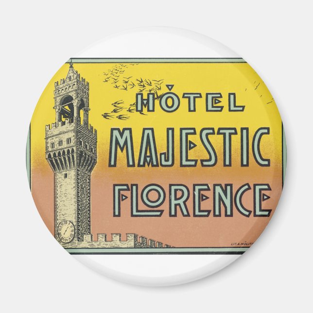 Hotel Majestic Florence Magnet (Front)