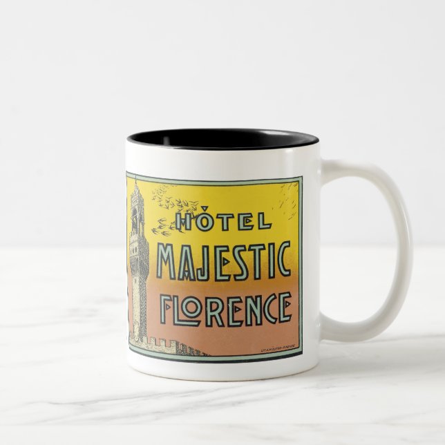 Hotel Majestic Florence Two-Tone Coffee Mug (Right)