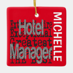 Hotel Manager Extraordinaire CUSTOM Ceramic Ornament