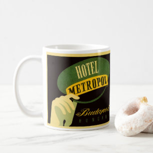 Hotel Metropol Budapest Hungary Bellhop Hat Coffee Mug