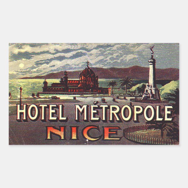 Hotel Metropole (Nice France) Rectangular Sticker (Front)