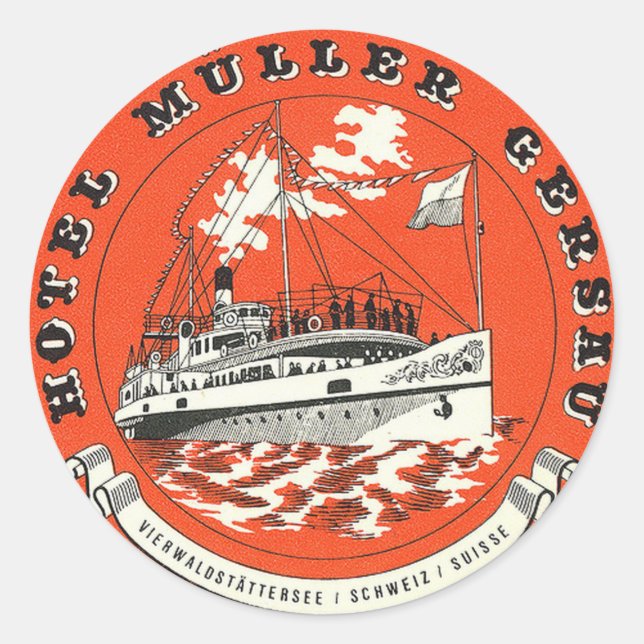 Hotel Muller Gersau Classic Round Sticker (Front)