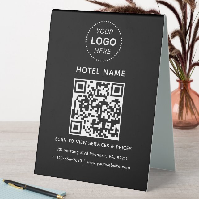 Hotel Name Logo & QR code Services Prices Details (In SItu (Table))