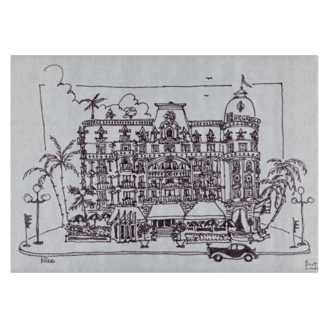 Hotel Negresco English Promenade | Nice, France Cutting Board (Front)