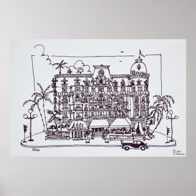 Hotel Negresco English Promenade | Nice, France Poster (Front)
