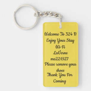 Hotel or a BNB Key tag for your guest Ring