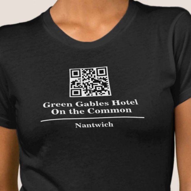 Hotel or Restaurant Name with QR Code T-Shirt (Creator Uploaded)