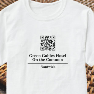 Hotel or Restaurant Name with QR Code T-Shirt