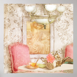 Hotel Paris c. 1900 Paris France Tearoom print