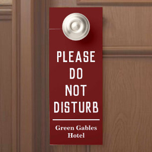 Hotel Please Do Not Disturb/ Clean My Room Door Hanger