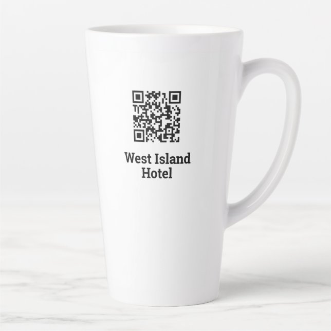 Hotel QR Code Design Latte Mug (Right)