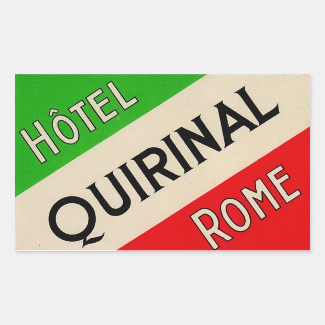 Hotel Quirinal (Rome Italy) Rectangular Sticker (Front)