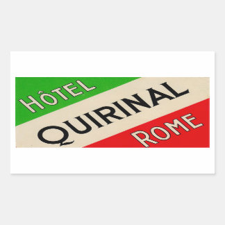 Hotel Quirinal (Rome Italy) Rectangular Sticker