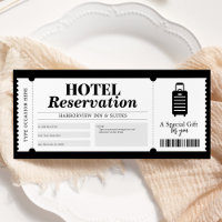 Hotel Reservation Staycation Voucher Certificate