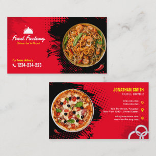 Hotel, Restaurant, Cafe, Food Business Card +Logo