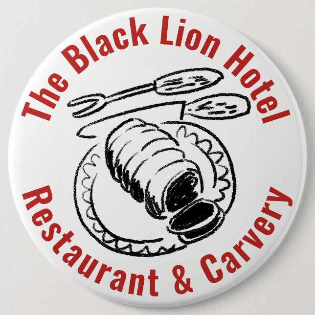 Hotel Restaurant or Carvery Button Badge (Front)