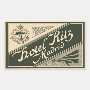 Hotel Ritz (Madrid - Spain) Rectangular Sticker